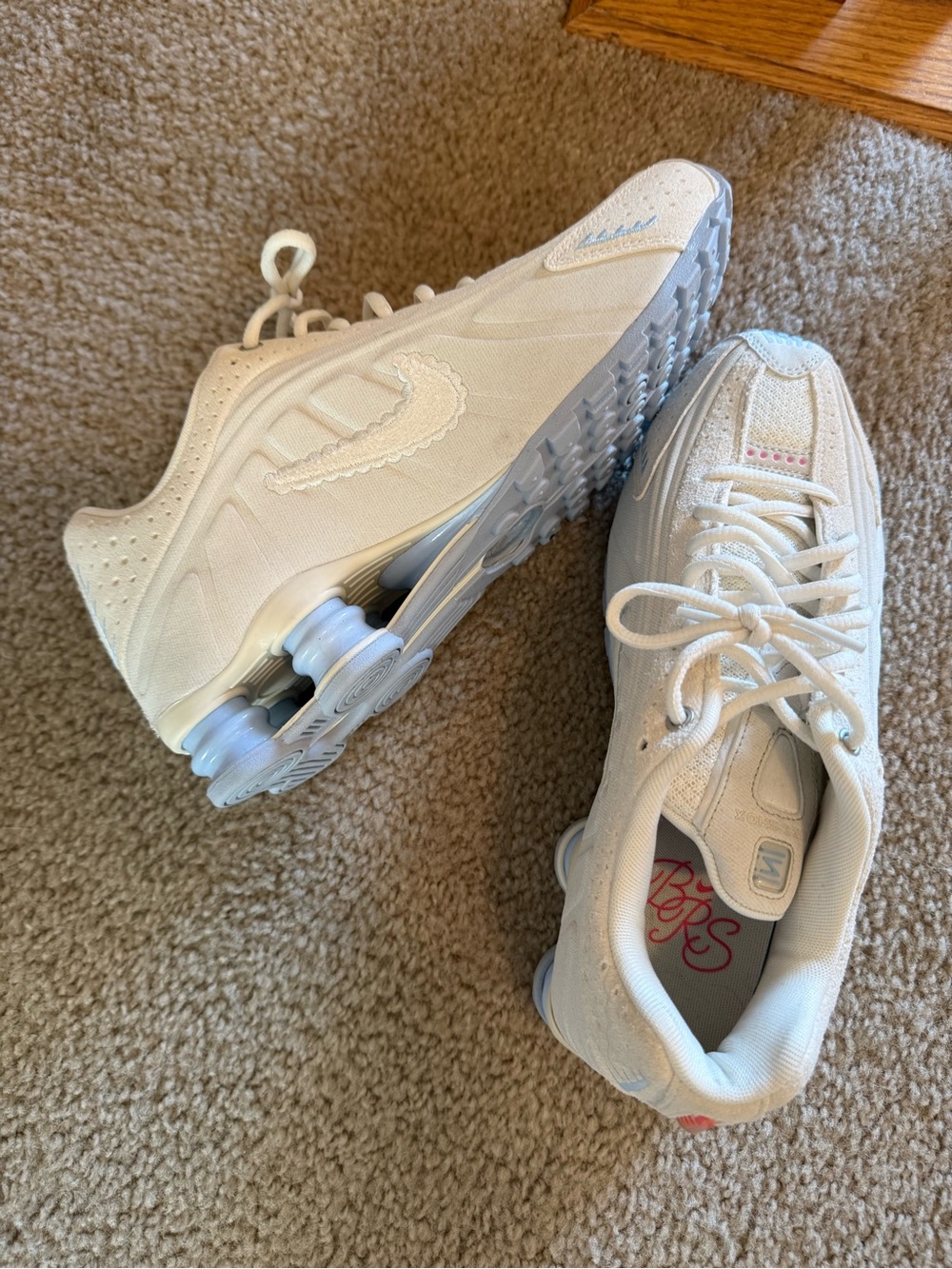 Nike Women’s Cream/White Shox Running Sneakers